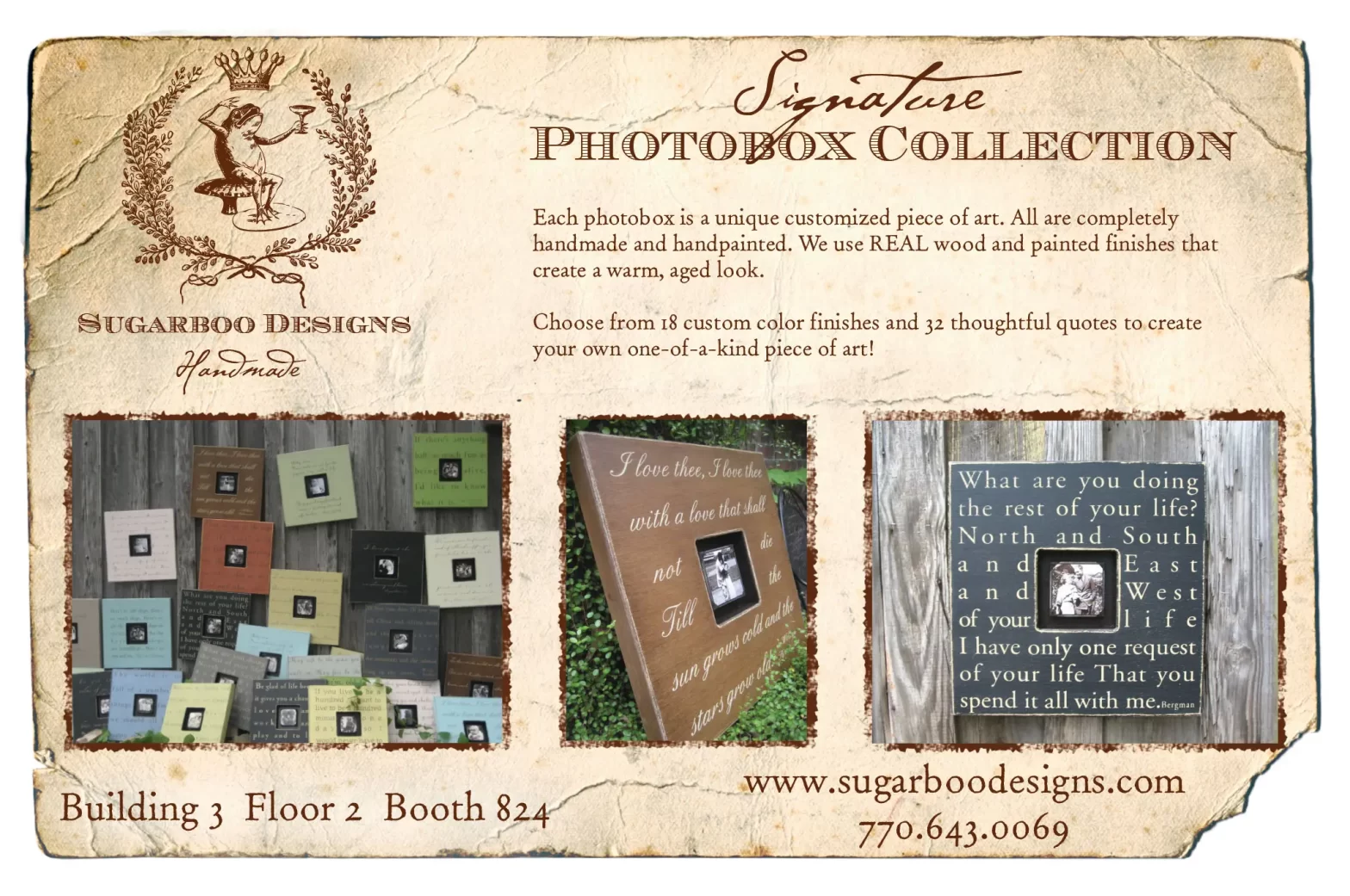 Sugarboo Designs ad for photoboxes